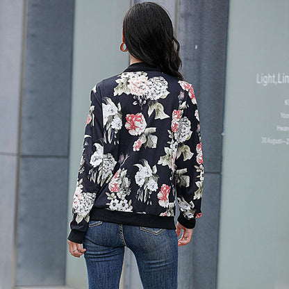 LOVECCR Hot autumn new baseball jacket 2025  trade women's retro printed zipper jacket