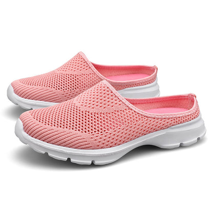 Slip-on Lazy Pump Half Slippers Women's Outdoor Summer Mesh Women's Walking Slippers