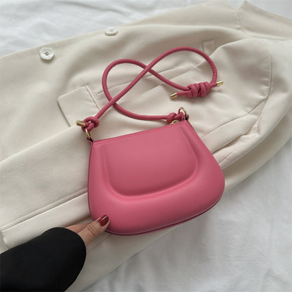 loveccr Cross-Border Western Style Saddle Bag Women's  Summer New Fashion Casual Women's Shoulder Bag Simple Underarm Bag Women's