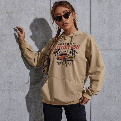 LOVECCR popular new autumn and winter leisure sports hoodie South East Asia New Popular trade women's clothing 2025n print hooded sweater