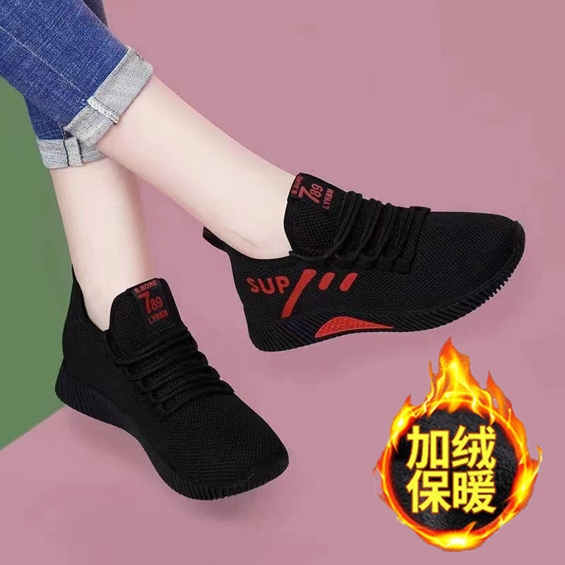 loveccr Spring  New Casual Women's Shoes Running Mom Shoes Dance Soft Bottom Wild Travel Shoes Shoes for Work