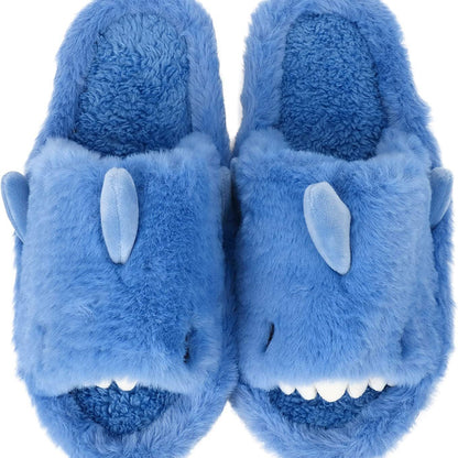 Foreign Trade Shark Cotton Slippers Women's Winter Couple Household Indoor Men and Women Opening Slippers Winter Fluffy Slippers Shark