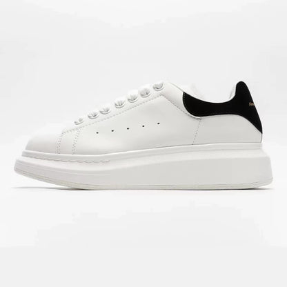 loveccr McQueen White Shoes Men's and Women's Genuine Leather Spring and Summer High Version New Thick Bottom Increased Casual Versatile Sneakers