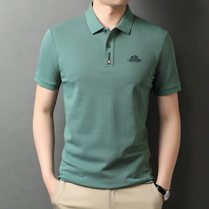 Men's Short-Sleeved Polo Shirt  Summer T-shirt Business Casual Classic Men's High-Grade Temperament Lapel Men