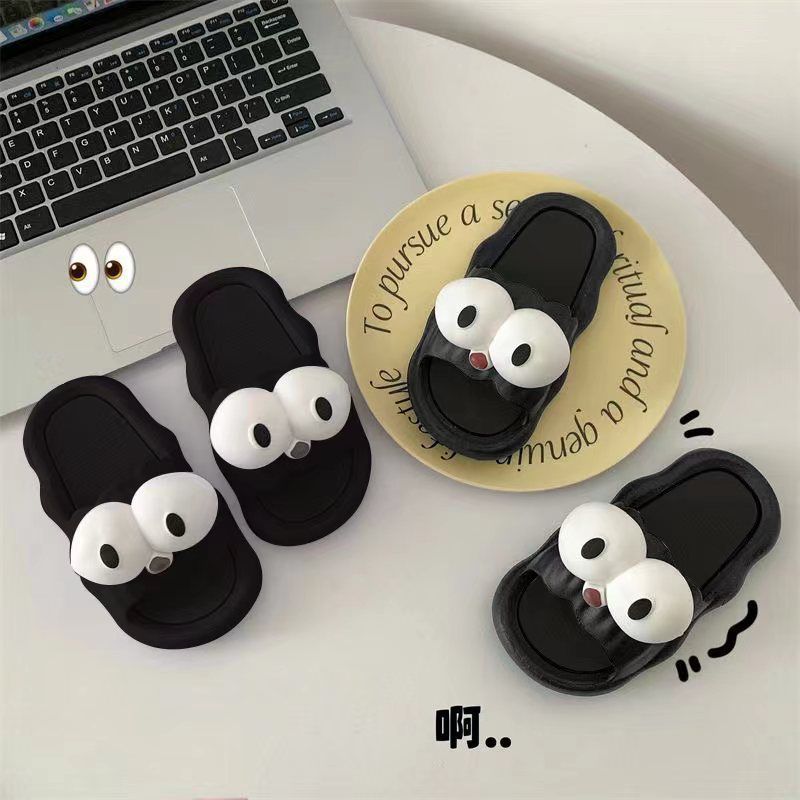 Women's Slippers Summer  Cartoon Cute Indoor Home Bath Non-Slip Deodorant Couples Sandals Outerwear Women