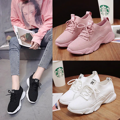 loveccr New Fashion Fly-Kit Mesh Women's Sneaker Women's Fashion Korean Casual Shoes Foreign Trade Wholesale Stall Wholesale Shoes