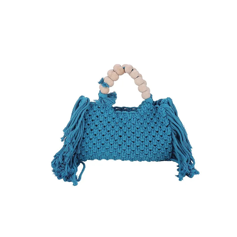 eybag  -  Luxury Designer Beading Tassel Wool Weave Women's Handbag Casual Crossbody Bag Hobos Tote