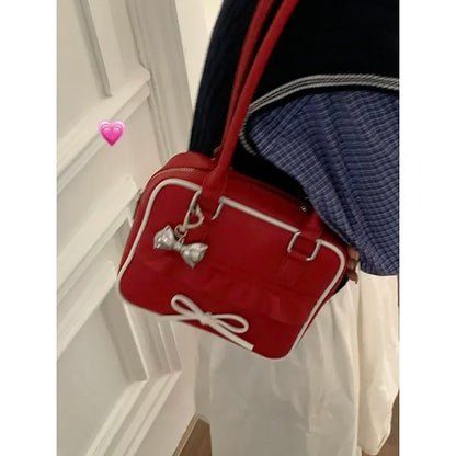 eybag  -  Korean Niche Design Handbag for Women New Fashion Bow Underarm Bags Commuting Shoulder Bag