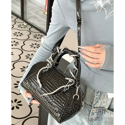 eybag  -  Fashion Handbags Women Aesthetic Individuality Serpentine Crossbody Shoulder Bags PU Leather Luxury Designer Bolso Mujer