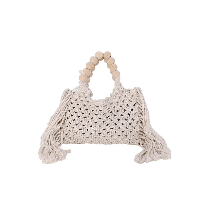 eybag  -  Luxury Designer Beading Tassel Wool Weave Women's Handbag Casual Crossbody Bag Hobos Tote