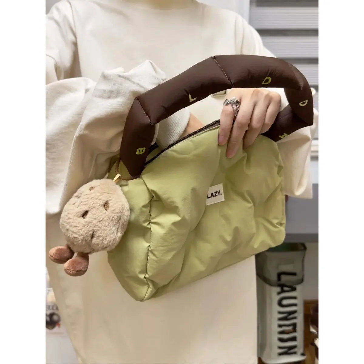 eybag  -  Harajuku Cute Pillow Y2k Bags Women New Autumn Winter Soft Chic Casual Handbag Ladies Vintage Shoulder Bags Aesthetic