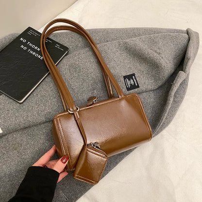 eybag  -  Small PU Leather Simple Underarm Bags for Women 2024 Y2K New Trends Luxury Shoulder Bag Females Handbags and Purses