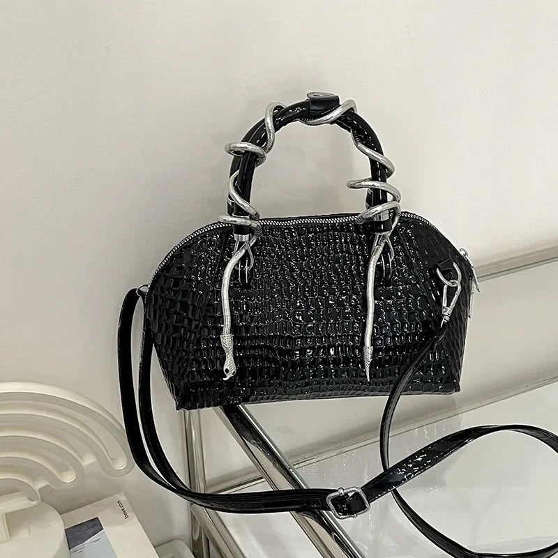 eybag  -  Fashion Handbags Women Aesthetic Individuality Serpentine Crossbody Shoulder Bags PU Leather Luxury Designer Bolso Mujer