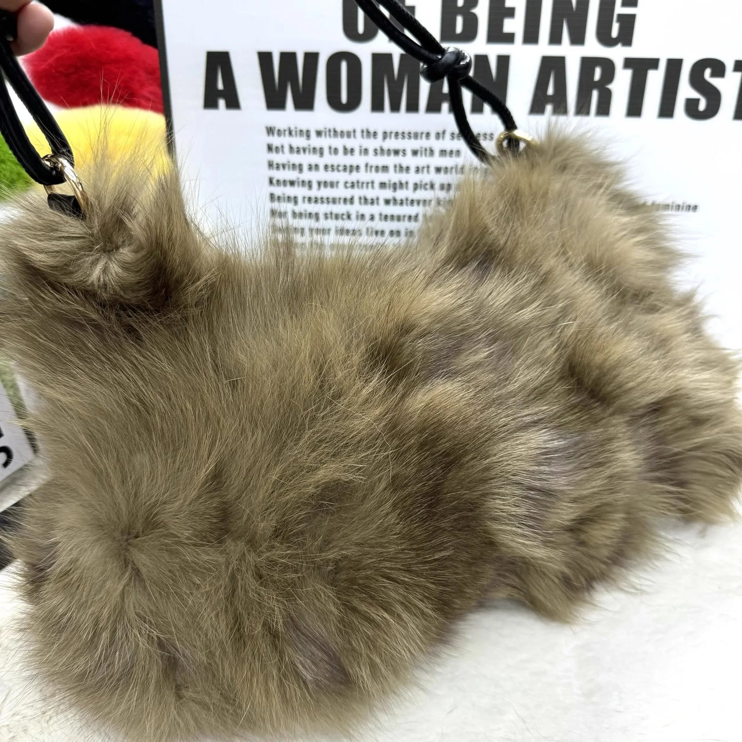 eybag  -  NEW Real Fox Fur Woman Ladies Crossbody Bags Designer Luxury Handbags Women Handbag Shoulder Bag Fuzzy Fluffy Tote Bag