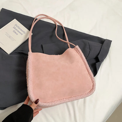 eybag  -  Small Nubuck Leather Underarm Bags Lady Shoulder Bag for Women 2024 Winter New Fashion Y2K Retro Handbags and Purses