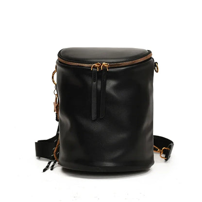 eybag  -  Small PU Leather Bucket Bags for Women 2024 Winter Y2K New Trend Female Fashion Shoulder Bag Personality Handbags