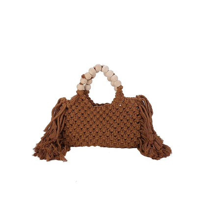 eybag  -  Luxury Designer Beading Tassel Wool Weave Women's Handbag Casual Crossbody Bag Hobos Tote