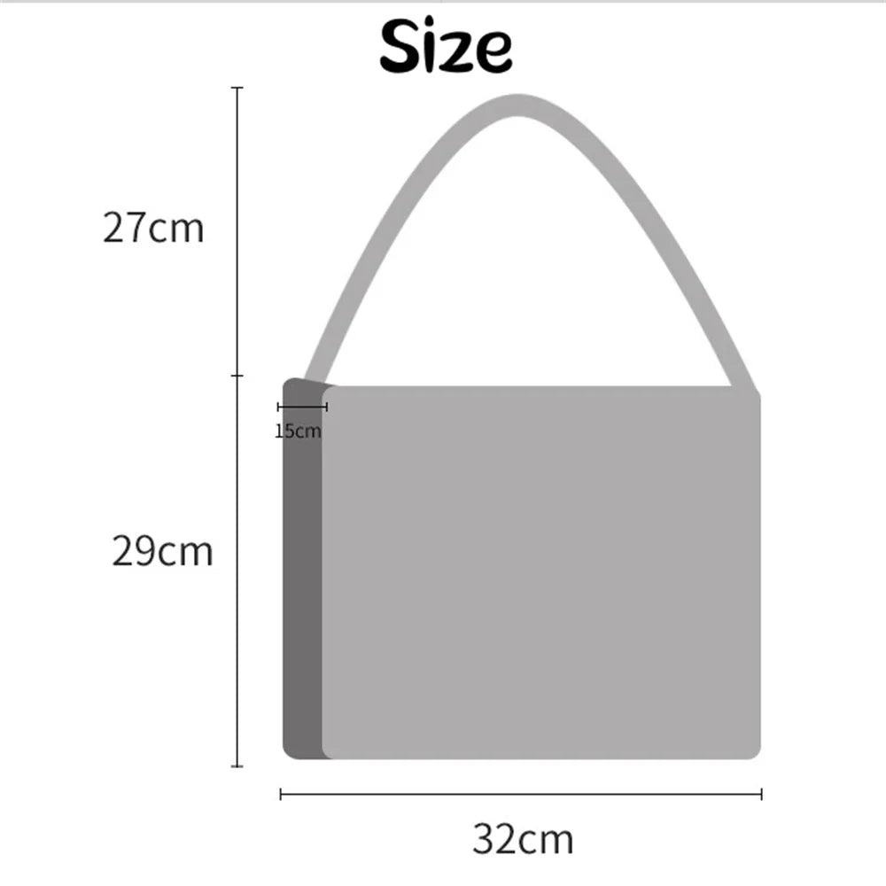 eybag  -  Woolen Tweed Soft Shoulder Bag Women's Large Capacity Magnetic Buckle Handbag Commuter Shopper Armpit Bag Crossbody Bag