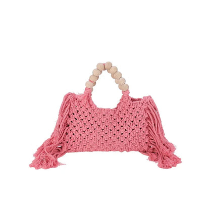 eybag  -  Luxury Designer Beading Tassel Wool Weave Women's Handbag Casual Crossbody Bag Hobos Tote