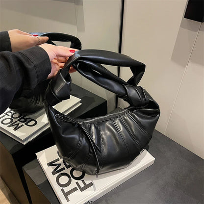 eybag  -  Small Splicing Leather Crossbody Bags for Women 2024 Winter Y2K New Females Fashion Shoulder Bag Handbags with Purses