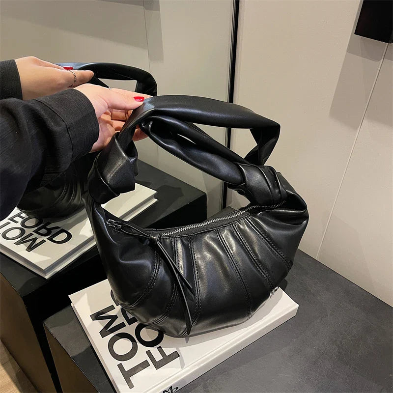 eybag  -  Small Splicing Leather Crossbody Bags for Women 2024 Winter Y2K New Females Fashion Shoulder Bag Handbags with Purses