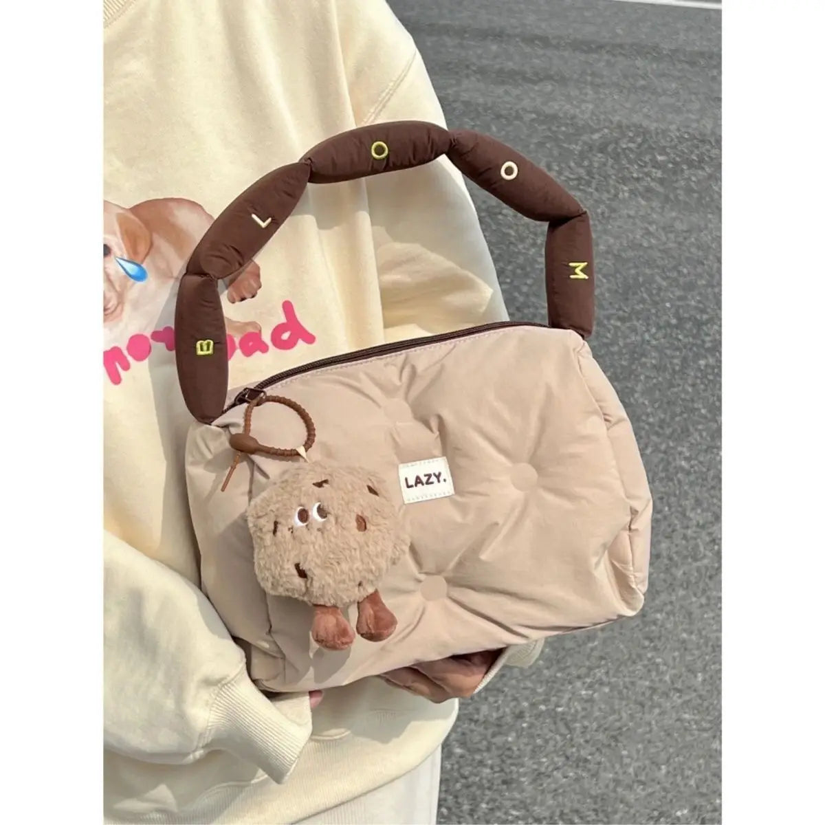 eybag  -  Harajuku Cute Pillow Y2k Bags Women New Autumn Winter Soft Chic Casual Handbag Ladies Vintage Shoulder Bags Aesthetic