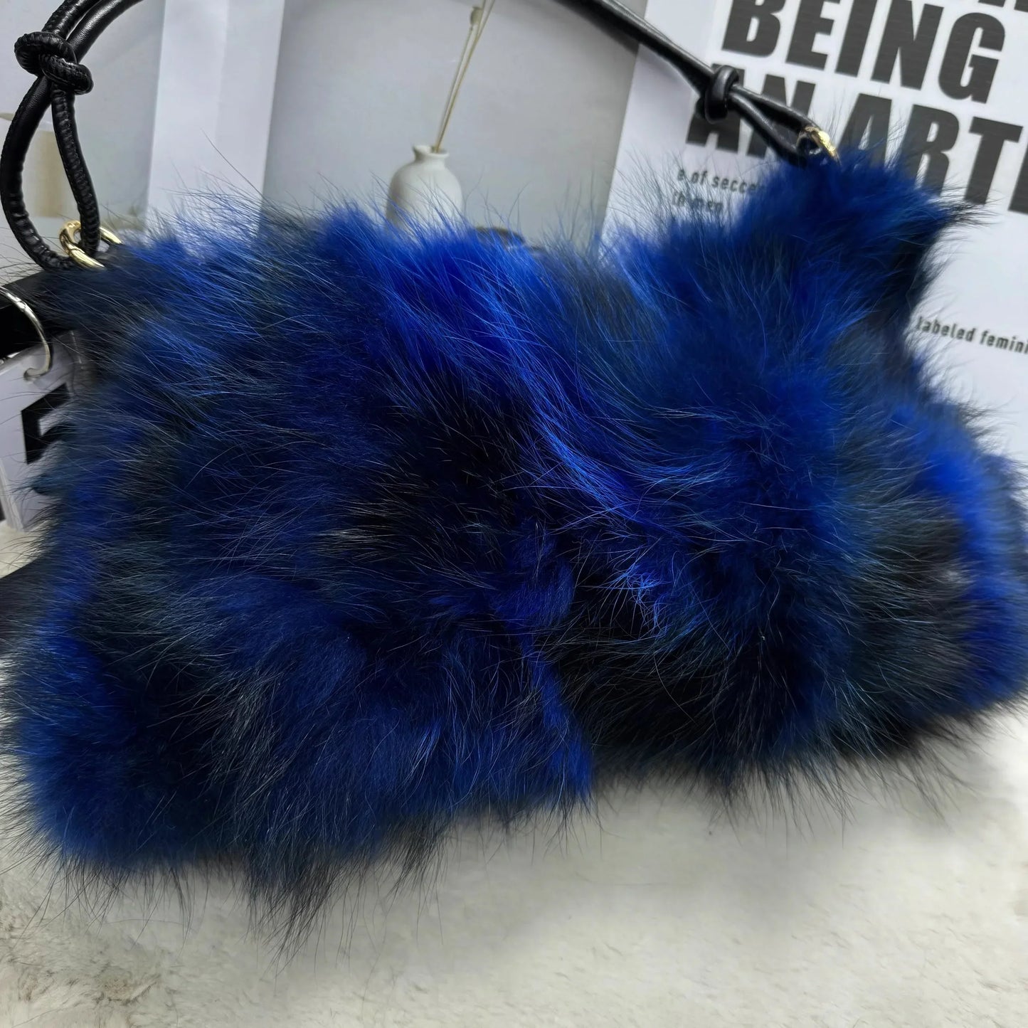 eybag  -  NEW Real Fox Fur Woman Ladies Crossbody Bags Designer Luxury Handbags Women Handbag Shoulder Bag Fuzzy Fluffy Tote Bag