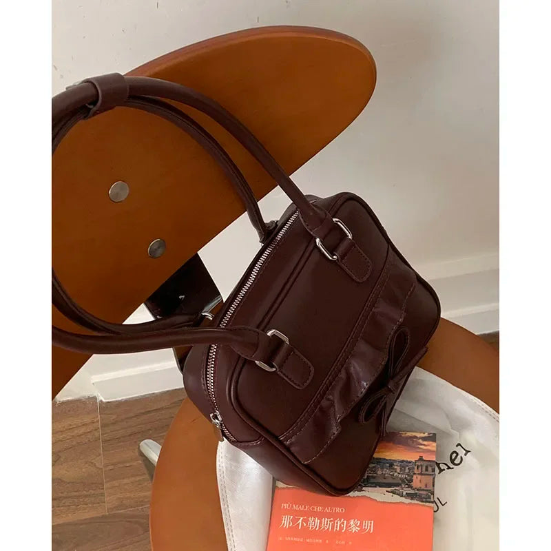 eybag  -  Korean Niche Design Handbag for Women New Fashion Bow Underarm Bags Commuting Shoulder Bag