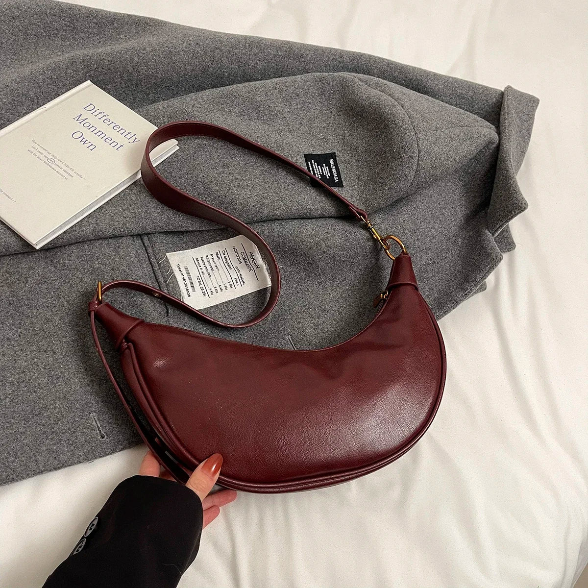 eybag  -  2024 Winter New Retro Design Small PU Leather Underarm Bag Women Handbags and Purses Shoulder Bag Lady Crossbody Bag