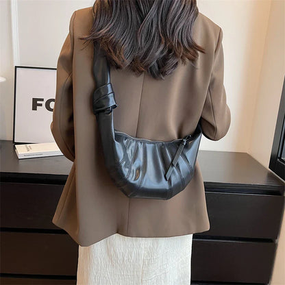 eybag  -  Small Splicing Leather Crossbody Bags for Women 2024 Winter Y2K New Females Fashion Shoulder Bag Handbags with Purses