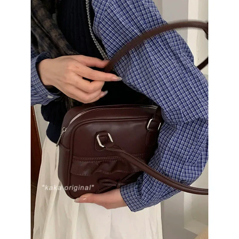 eybag  -  Korean Niche Design Handbag for Women New Fashion Bow Underarm Bags Commuting Shoulder Bag