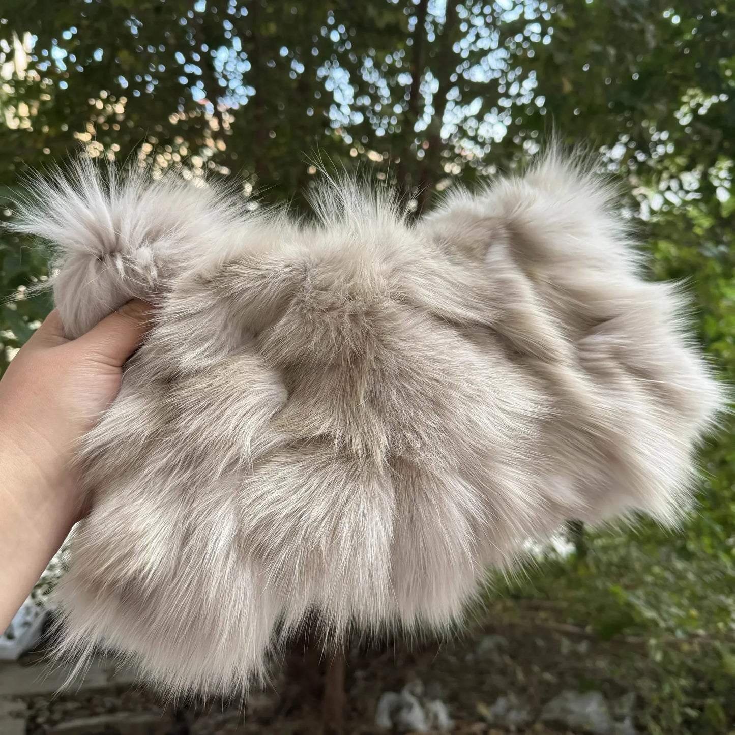 eybag  -  NEW Real Fox Fur Woman Ladies Crossbody Bags Designer Luxury Handbags Women Handbag Shoulder Bag Fuzzy Fluffy Tote Bag