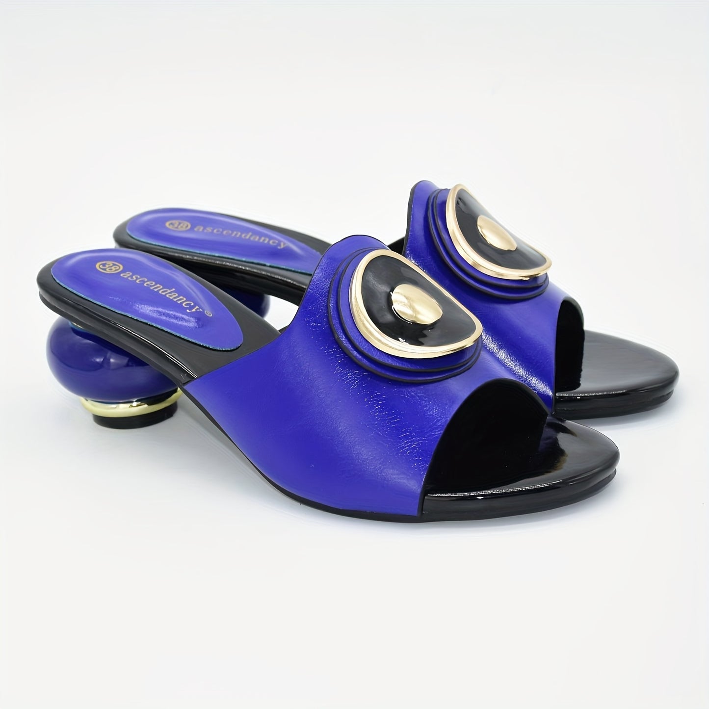 Womens Trendy Chunky Heel Sandals - Fashion Open Toe Summer Pumps - Comfortable Slip-On Design with Breathable Durability