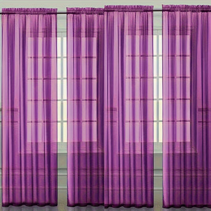 4 Pieces Thin Mesh Translucent Curtains, Living Room Bedroom Curtain, Translucent Drape Tulle Gauze Tulle Curtain Bedroom Living Room Dining Room Curtain