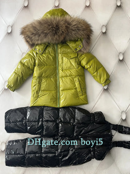 Down coat childrens jacket baby boys clothing Winter outwear keep warm puffer jackets kids fur collar hooded outerwear coats for boy girls clothes Christmas gift