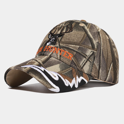 Lightweight Deer-Embroidered Camo Cap for Outdoor Sports - Sun-Protective, Stylish, & Durable