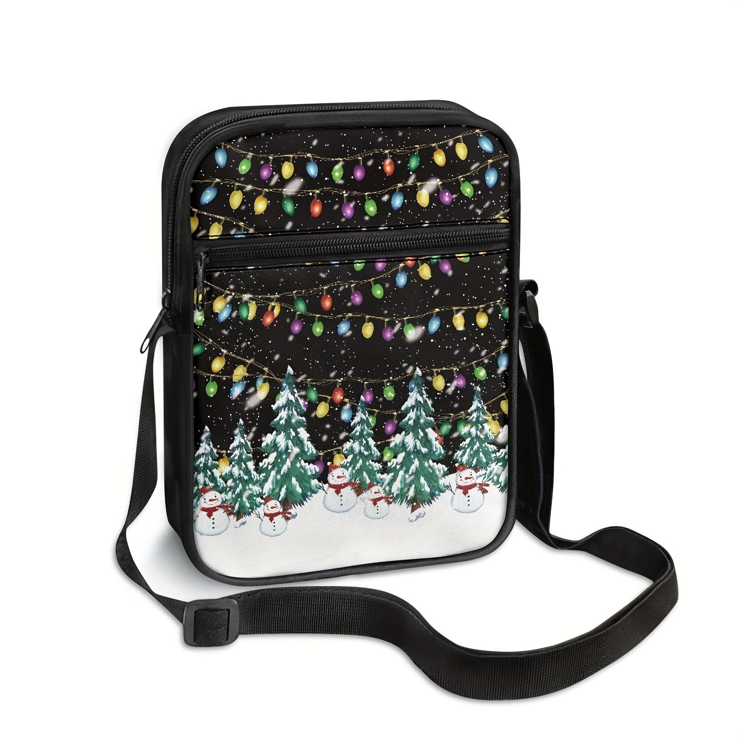 Festive Printed Crossbody Bag - Spacious & Stylish Shoulder Purse with Zipper, Perfect for Christmas, Halloween, Easter - Ideal Gift for Boyfriend, Husband, Mom