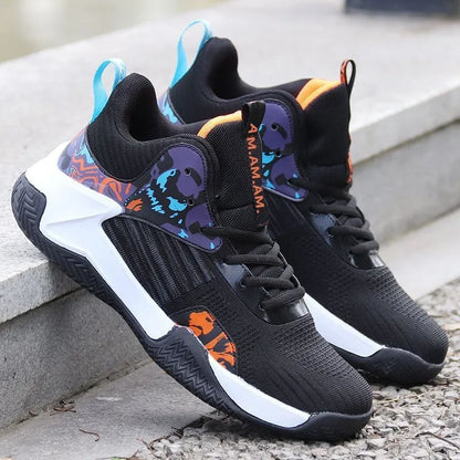 Summer New Trendy Men's Shoes Breathable Basketball Shoes Fashionable Thick Sole Student Casual Running Shoes Men's Sports Shoes