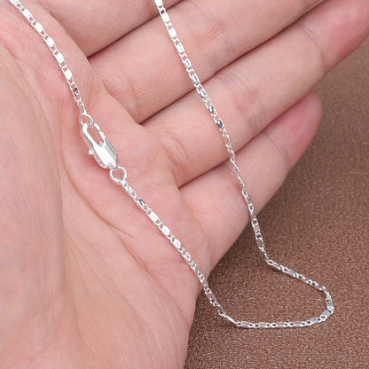 1PCS Exquisite European Style Star Plate Necklace - Durable 2MM Silver Plated Chain, Adjustable 16-30 Inches - Perfect for Womens Daily Wear, Wedding Parties, and Gift Giving