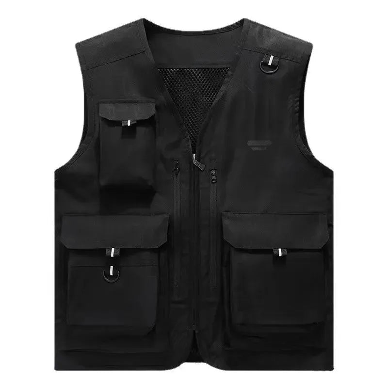 Men Vest designer Outerwear Coats Summer Outdoor Leisure Multi Pocket Versatile Thin Sweetheart V-Neck Vests Fashion Coat