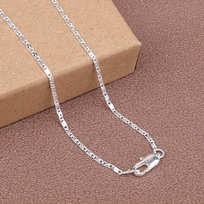 1PCS Exquisite European Style Star Plate Necklace - Durable 2MM Silver Plated Chain, Adjustable 16-30 Inches - Perfect for Womens Daily Wear, Wedding Parties, and Gift Giving