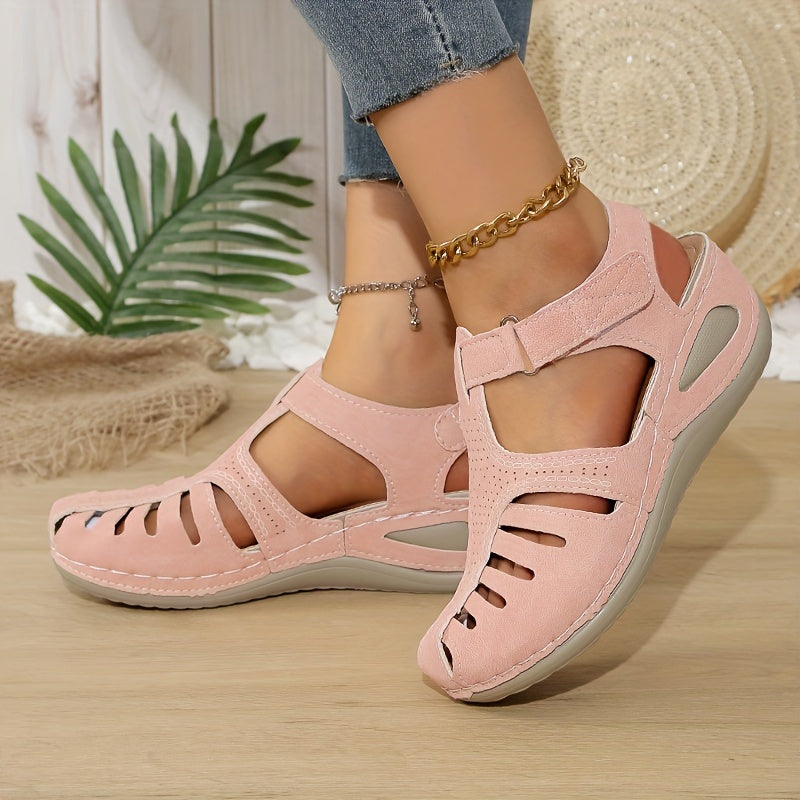 Womens Fashionable Wedge Heeled Sandals - Stylish Cutout Design, Platform Comfort - Perfect Summer Footwear for Trendsetters