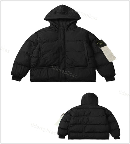 coat mens jacket designer jacket Winter reflective down cotton jackets nylon waterproof warm coats couple models Medal compass embroidery Functional windproof