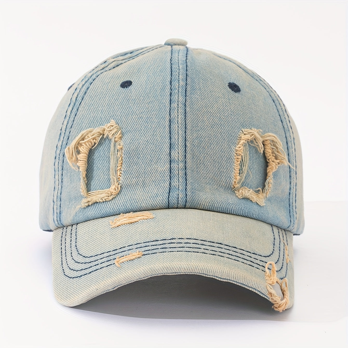 1pc Fashionable Unisex Denim Baseball Cap-Adjustable Sunshade-Vintage Wash-Style Boost For Sports, Casual Outfits & Everyday Use