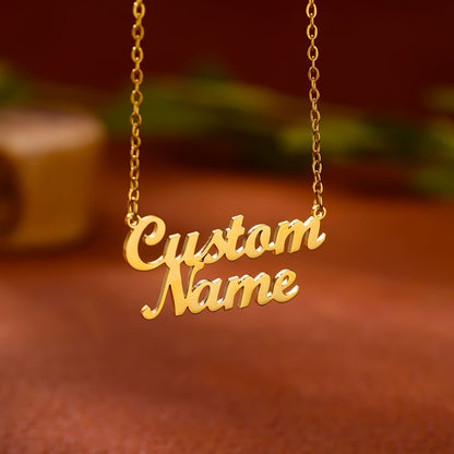 Personalized Hollow Two Names  Necklace, Customized Stainless Steel Double Layer Letter Name Pendant Necklace