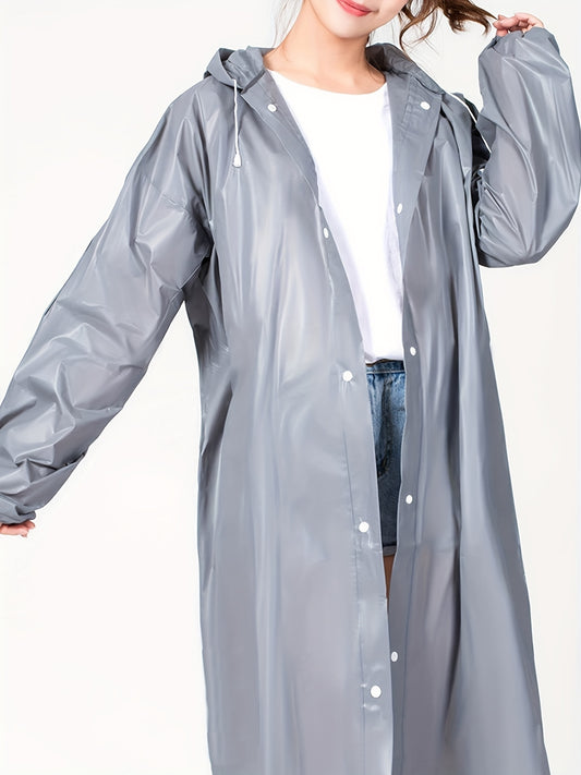 one-piece Waterproof Long Jacket Raincoat for Outdoor Activities - Stay Dry and Comfortable in Any Weather