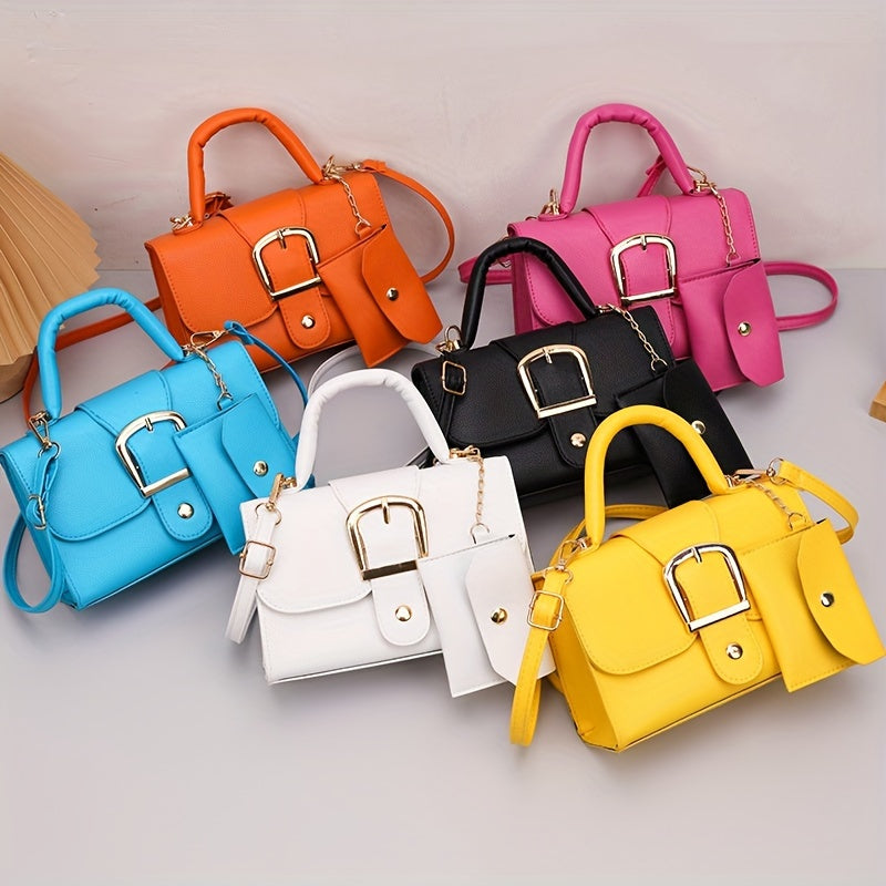 Trendy Solid Color Mini Crossbody Bag - Stylish Shoulder Bag for Women - Compact & Versatile Purse for Casual Daily Wear