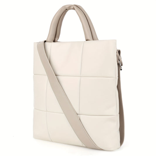 Elegant Tote Bag With Adjustable Shoulder Strap, Simple Design Crossbody Bag For Daily Commute