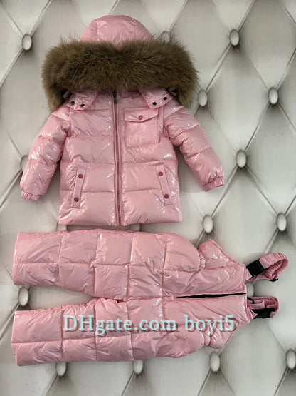 Down coat childrens jacket baby boys clothing Winter outwear keep warm puffer jackets kids fur collar hooded outerwear coats for boy girls clothes Christmas gift