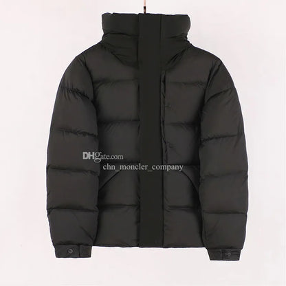 Winter Thick Hooded Men Down Jacket Arm Black Glue Badge puffer jacket Outdoor Warm coat size 1--5